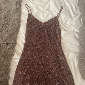 Maroon/ brown floral princess polly dress worn ONCE